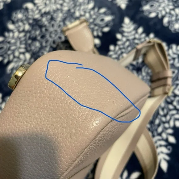 GREAT CONDITION Kate Spade Emma Sling Backpack in Cozy Grey - Pebbled Leather - Picture 12 of 17